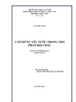 Cảm hứng yêu nuớc trong thơ phan bội châu