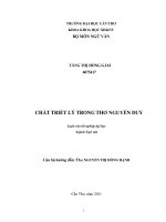 Chất triết lý trong thơ nguyễn duy