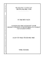 Vận dụng dạy học giải quyết vấn đề chương cân bằng và chuyển động của vật rắn vật lý 10, ban cơ bản 