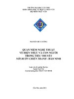 Quan niệm nghệ thuật về hiện thực và con người trong tiểu thuyết nỗi buồn chiến tranh (bảo ninh)