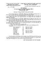 Tờ trình công nhận tốt nghiệp THCS