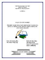 Tìm hiểu nghệ thuật kết hợp đánh và đàm của đảng ta trong cuộc kháng chiến chống mỹ cứu nước 1954   1975