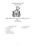 NGHIÊN CỨU HOẠT ĐỘNG CUNG CẤP DỊCH VỤ TẠI QUÁN BÍCH (90 HÀN THUYÊN TP HUẾ