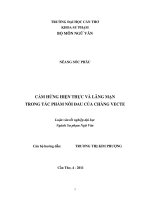 Cảm hứng hiện thực và lãng mạn trong tác phẩm nỗi đau của chàng vecte