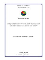 Sử dụng biện pháp sơ đồ hóa để ôn tập, củng cố kiến thức chương II, III sinh học 11 THPT 