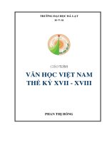 Giáo trình Van hoc VN TK XVII   XVIII
