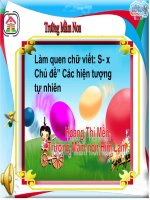 Làm quen chữ cái S, X