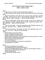 ôn tập hè lớp 1    môn Tiếng viêt  (tiếp theo )
