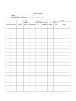 Mẫu nhật ký bán hàng - Tiếng Anh