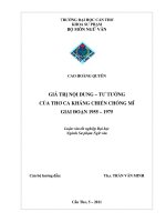 Giá trị nội dung   tư tưởng của thơ ca kháng chiến chống mỹ giai đoạn 1955   1975