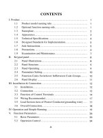 tài liệu biến tần EURA e1000l