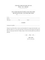 Mẫu cam kết bảo đảm vệ sinh an toàn thực phẩm