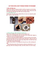 AN TOÀN HÓA CHẤT TRONG PHÒNG THÍ NGHIỆM