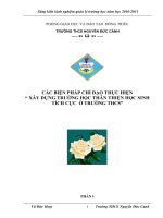 Các biện pháp chỉ đạo thực hiện xây dựng trường học thân thiện học sinh tích cực. Hiệu trưởng: Vũ Đức Hoạt