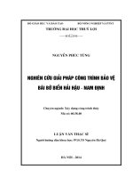 Nghiên cứu giải pháp công trình bảo vệ bãi bờ biển hải hậu nam định