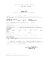 Đơn đề nghị cấp lại Giấy chứng nhận đủ điều kiện kinh doanh thuốc