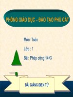 Phép cộng 14+3