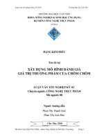 Xây dựng mô hình đánh giá giá trị thương phẩm của chôm chôm