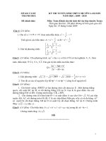 3 đề tuyển sinh vào lớp 10 chuyên Toán và đáp án tham khao