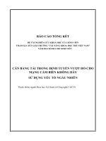 cân bằng tải trong định tuyến vượt hố cho  mạng cảm biến không dây  sử dụng yếu tố ngẫu nhiên