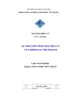 Sự thay đổi tính chất hoá lý của khóm sau thu hoạch