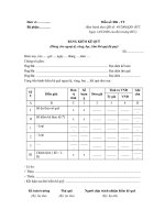 Mẫu số 08b-TT: Bảng kiểm kê quỹ (dùng cho ngoại tệ, vàng, bạc, kim khí quý, đá quý)