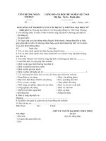 Đơn đăng ký Website cung cấp dịch vụ thương mại điện tử