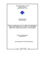 Những vấn đề được đặt từ cái nhìn về người phụ nữ trung quốc hiện đại qua nhân vật thanh hồ trong tác phẩm cáo xanh( vươ
