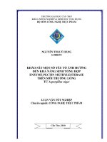 Khảo sát một số yếu tố ảnh hưởng đến khả năng sinh tổng hợp enzyme pectin methylesterase trên môi trường lỏng từ aspergi