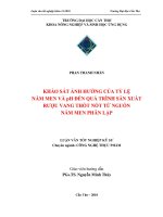 Khảo sát ảnh hưởng của tỷ lệ nấm men và PH đến quá trình sản xuất rượu vang thốt nốt từ nguồn nấm men phân lập
