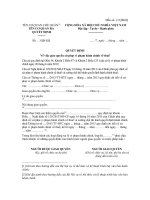 Quyết định về việc giao quyền xử phạt vi phạm hành chính về thuế