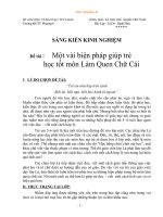 SKKN: Giúp trẻ học tốt môn LQCC