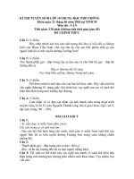 ĐỀ THI: MÔN VĂN TUỶEN VÀO LỚP 10