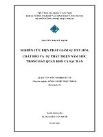 Nghiên cứu biện pháp giảm sự oxy hóa chất béo và sự phát triển nấm mốc trong bảo quản khô cá sặc rằn
