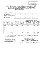 Bảng kê thu nhập chịu thuế và thuế TNCN đã khấu trừ - Mẫu số 02/BK-BH