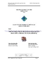 Những biện pháp nhằm bảo đảm quyền bào chữa trong tố tụng hình sự