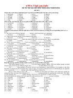 3 đề thi thử ĐH môn Anh lần 2 năm 2011