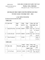 KE HOẠCH tổ mẫu GIÁO 15 16