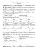 Đề thi Lý tốt nghiệp PTTH 2011 mã 642 (có đáp án)