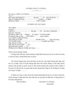 Mẫu cổ phiếu do công ty cổ phần phát hành