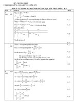 dap an thi thu dh lien truong vung tau