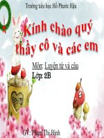 Từ chỉ tính chất Câu kểu ai thế nào?