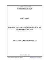 Giáo dục trung học cơ sở huyện sông mã tỉnh sơn la (1986 2013) 