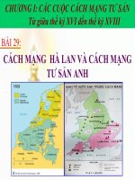 Khồi 10 : bài 29 CM Hà Lan & CMTS Anh