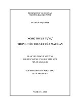 Nghệ thuật tự sự trong tiểu thuyết của mạc can 