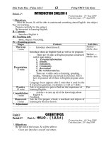 Giáo án Anh 6   học kỳ I