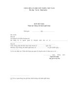 Đơn đề nghị nhận lại chứng chỉ hành nghề dược