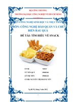 ĐỀ TÀI: TÌM HIỂU VỀ SNACK
