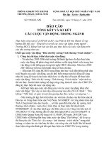 B/c tổng kết các cuộc vận động