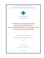 Ảnh hưởng của điều kiện lên men đến hiệu quả sinh tổng hợp pectin methylesterase từ aspergillus niger sử dụng phụ phẩm n